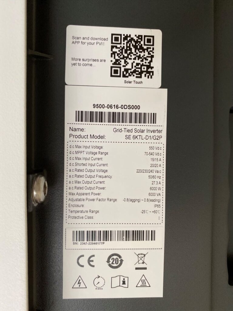 Inventer hòa lưới bám tải 6kW SENERGY SE 6KTL-D1/G2P