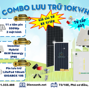 Combo vật tư Hybrid lưu trữ 10kWh